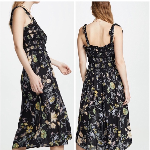 Free People Dresses & Skirts - FREE PEOPLE FLORAL DRESS SLEEVELESS M